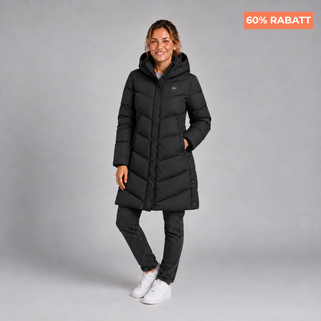 Beheizbarer Damen Jacke lang schwarz