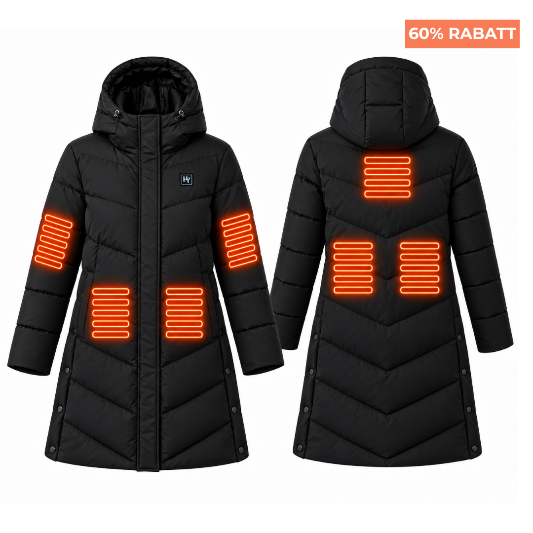 Beheizbarer Damen Jacke lang schwarz