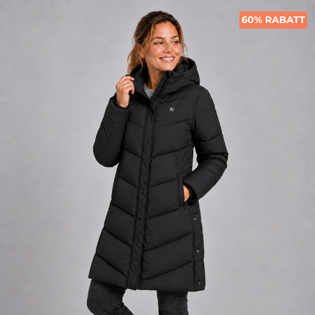 Beheizbarer Damen Jacke lang schwarz