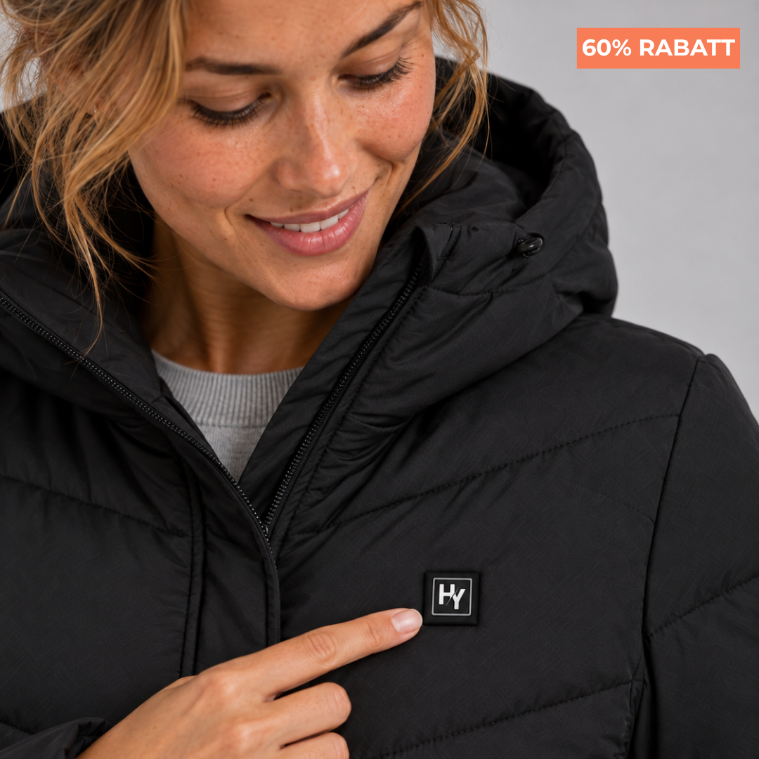 Beheizbarer Damen Jacke lang schwarz