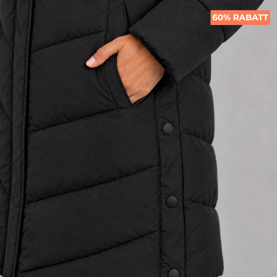 Beheizbarer Damen Jacke lang schwarz